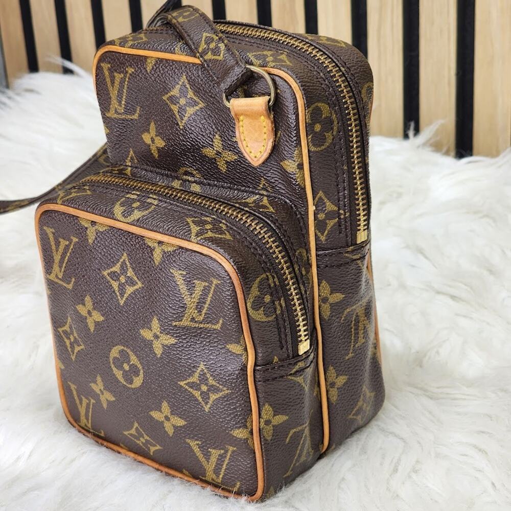 Authentic Louis Vuitton Monogram Mini Amazon Crossbody Bag Brown Vintage - Picture 2 of 16
